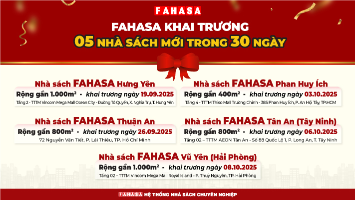 FAHASA KHAI TRƯƠNG 05 NHÀ SÁCH