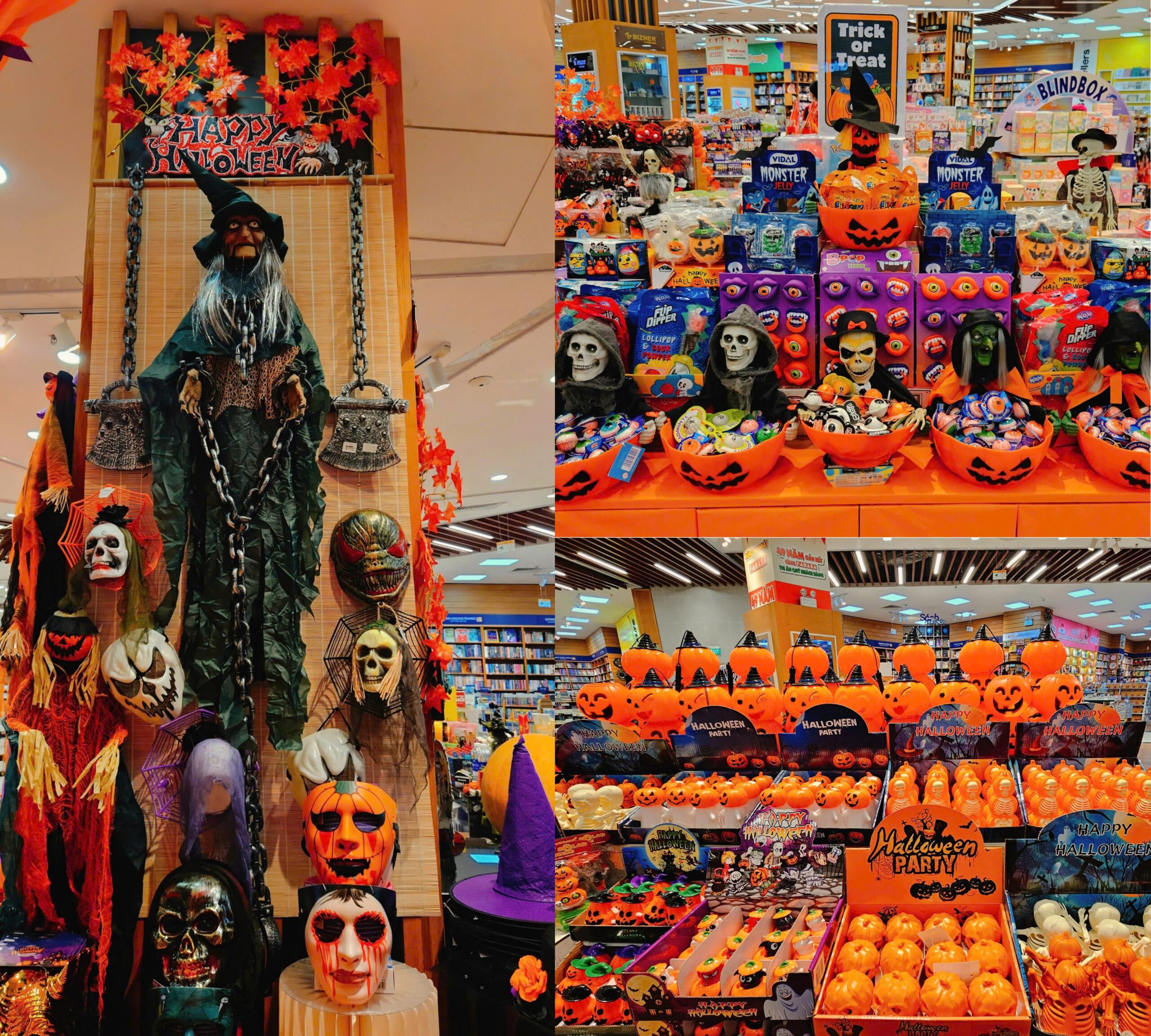 Nhà sách FAHASA Long Biên - Sắc thu Hà Nội và nhịp cầu Halloween rực rỡ