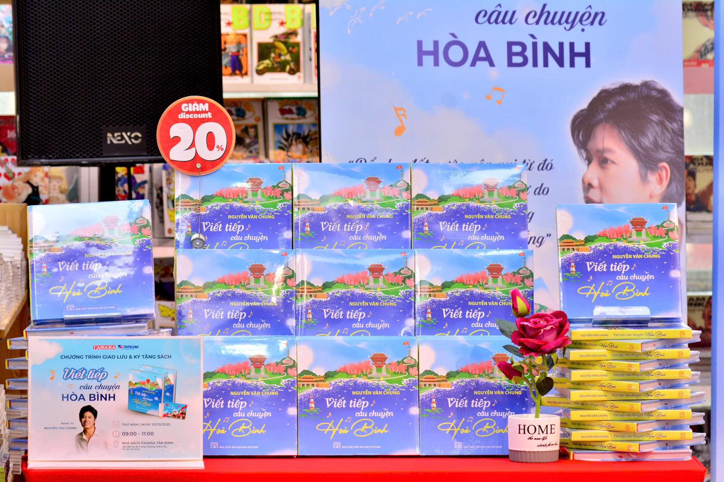 Buổi giao lưu giới thiệu sách " Viết tiếp câu chuyện Hòa Bình" của Nhạc sĩ Nguyễn Văn Chung tại Nhà sách FAHASA Tân Định