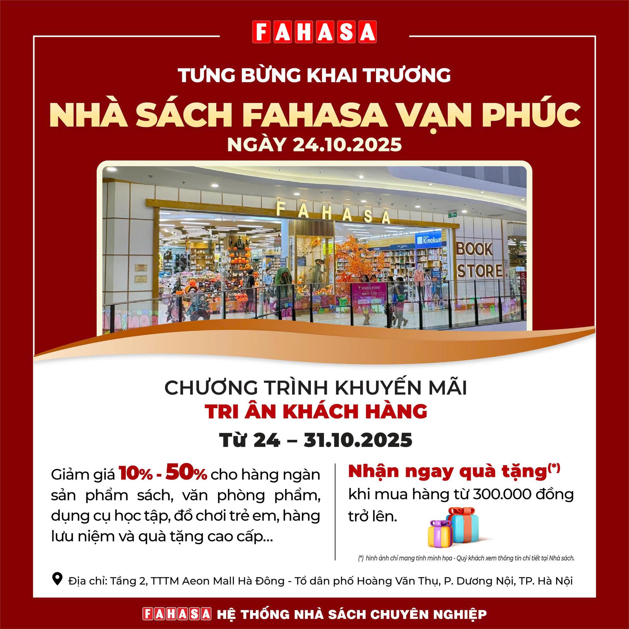 Chương trình khuyến mãi tại Nhà sách FAHASA Vạn Phúc