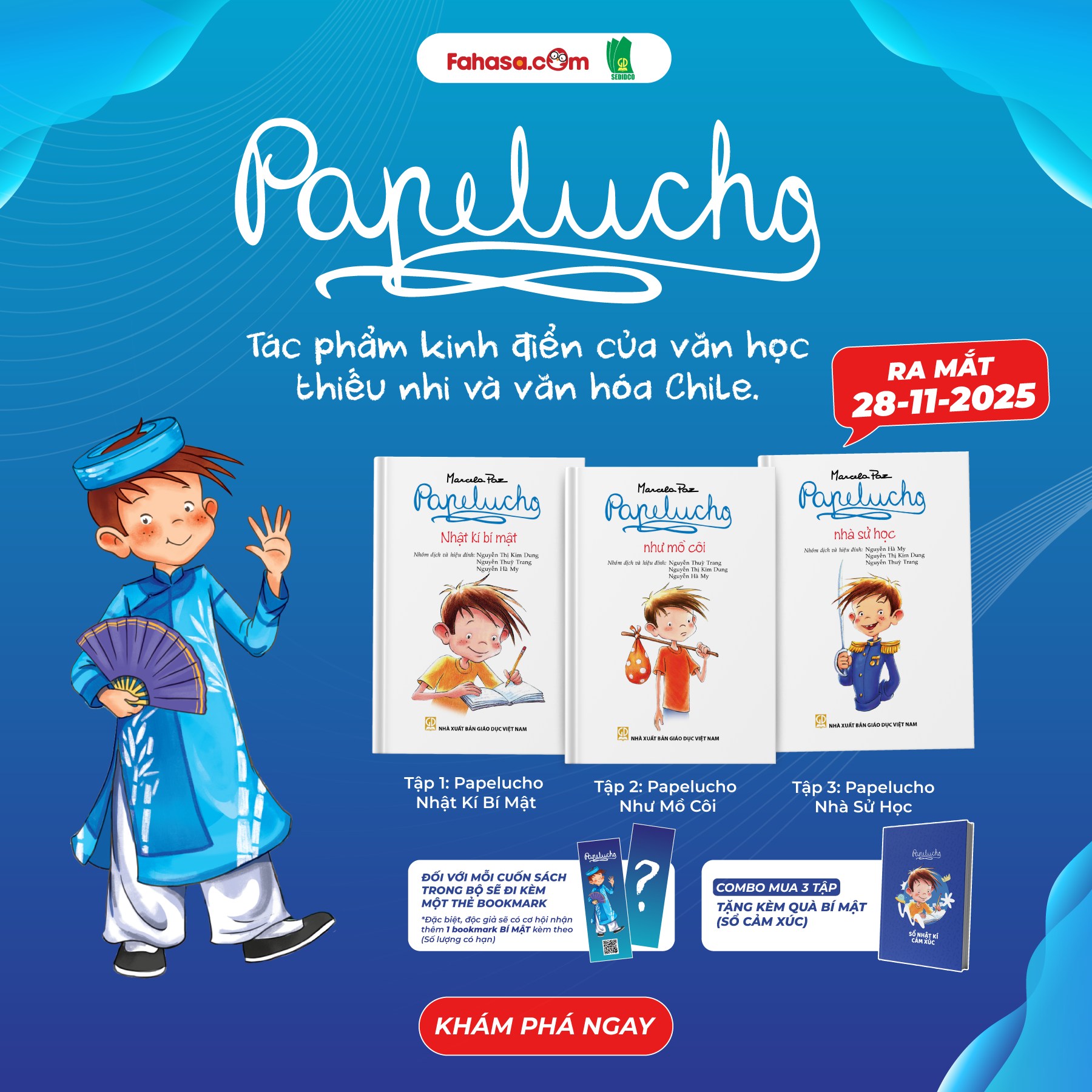 Bộ Truyện Thiếu Nhi Kinh Điển Chile “Papelucho”. Nguồn: FAHASA