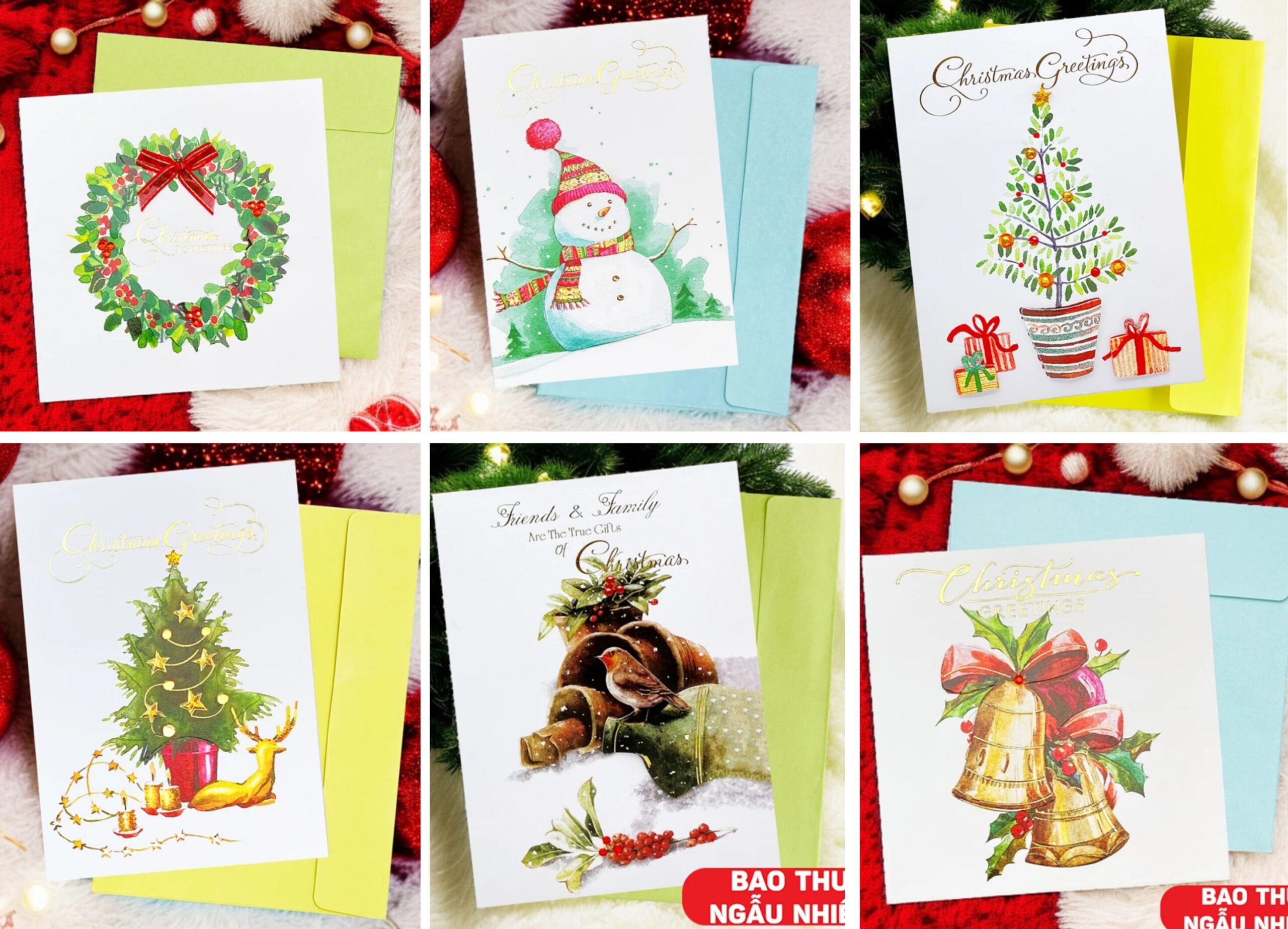 Thiệp Giáng Sinh. Nguồn: Hình ảnh tại fahasa.com Thiệp Giáng Sinh