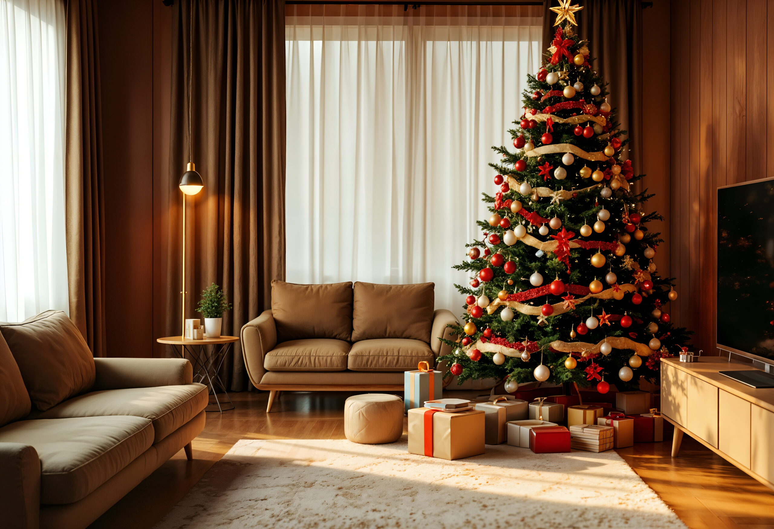 Ý tưởng trang trí phòng khách ấm cúng dịp Noel Ý tưởng trang trí phòng khách ấm cúng dịp Noel