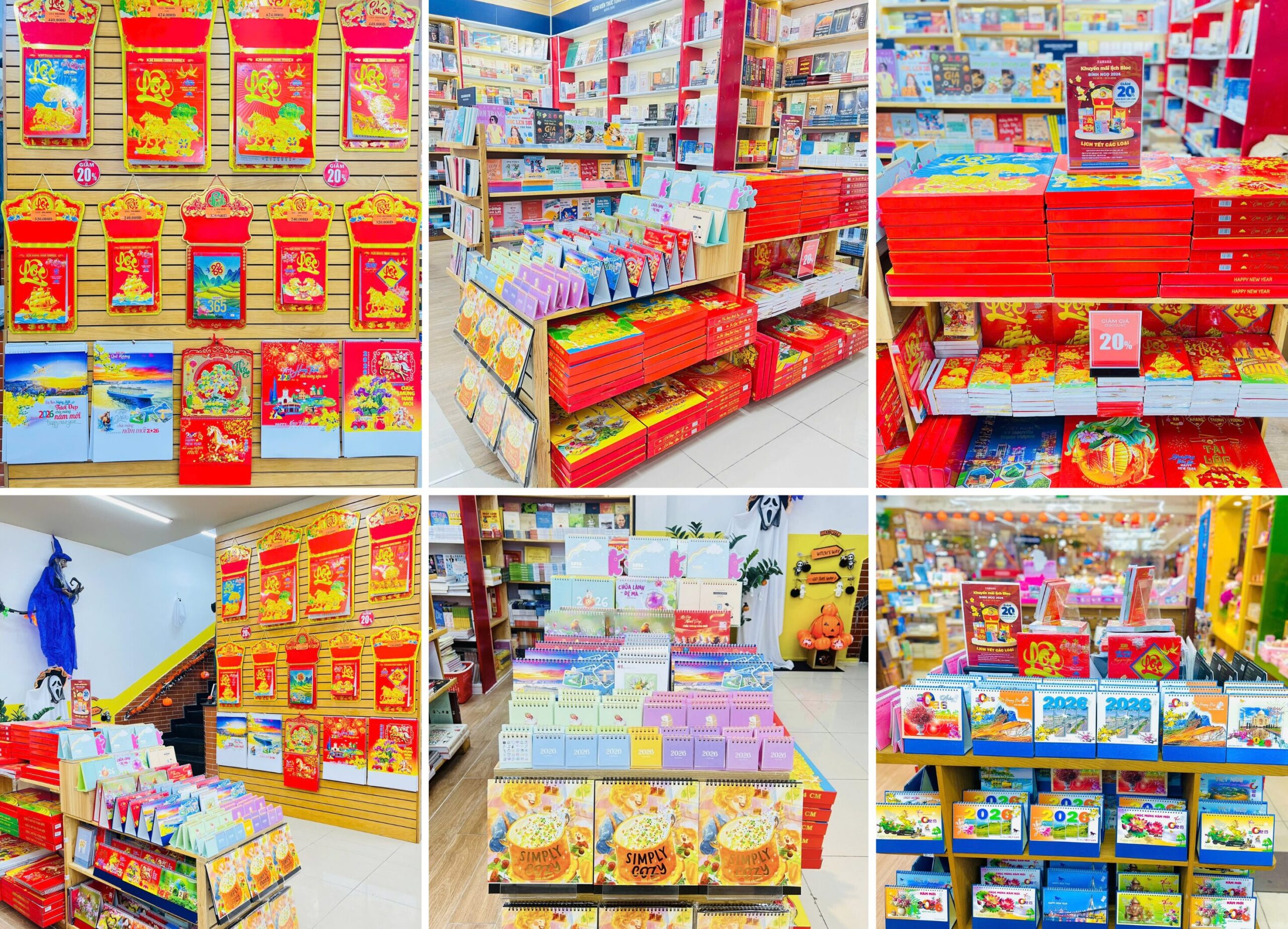 Mua Lịch Bloc Xuân Bính Ngọ 2026 và bao lì xì ở FAHASA nhiều mẫu mã. Nguồn: Nhà sách FAHASA Mua Lịch Bloc Xuân Bính Ngọ 2026 và bao lì xì ở FAHASA nhiều mẫu mã