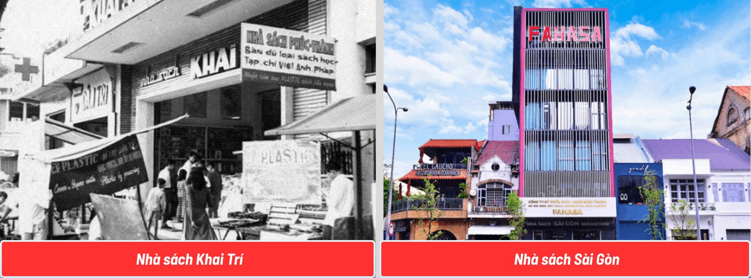 Nhà sách Khai Trí - Nhà sách Sài Gòn. Nguồn: Sưu Tầm