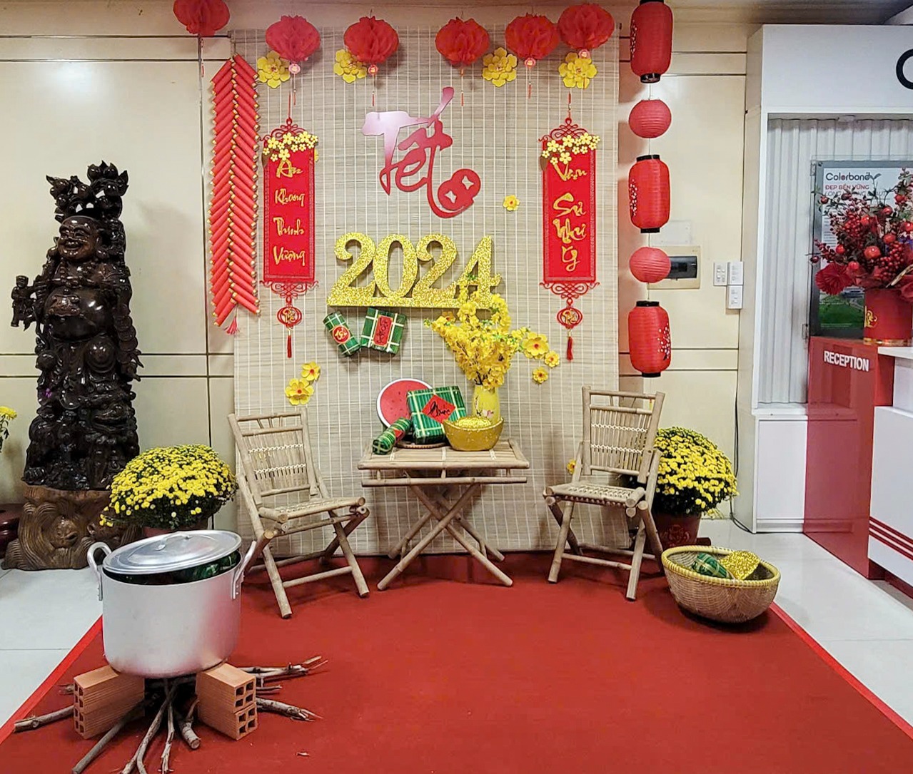 Các kiểu mành tre dùng trang trí Tết phổ biến