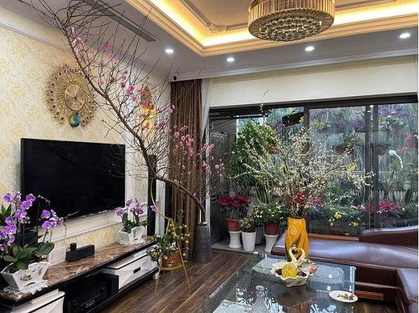 Trang trí phòng khách theo phong cách Tết truyền thống Trang trí phòng khách theo phong cách Tết truyền thống