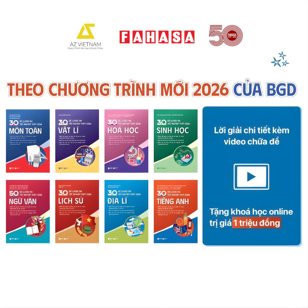 BỘ ĐỀ LUYỆN THI TỐT NGHIỆP THPT 2026 TẠI FAHASA