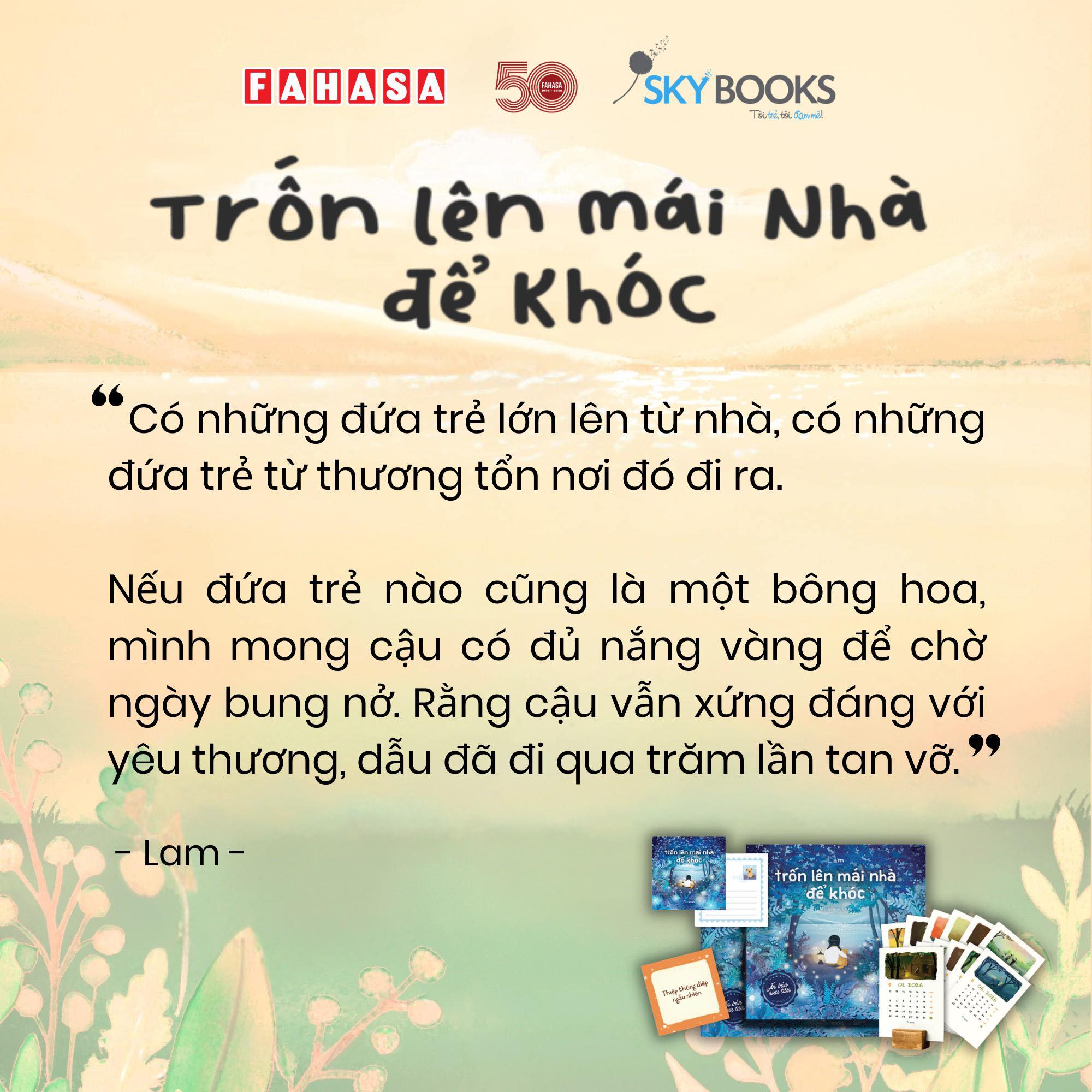 Trốn Lên Mái Nhà Để Khóc. Nguồn ảnh: FAHASA Trốn Lên Mái Nhà Để Khóc. Nguồn ảnh: FAHASA