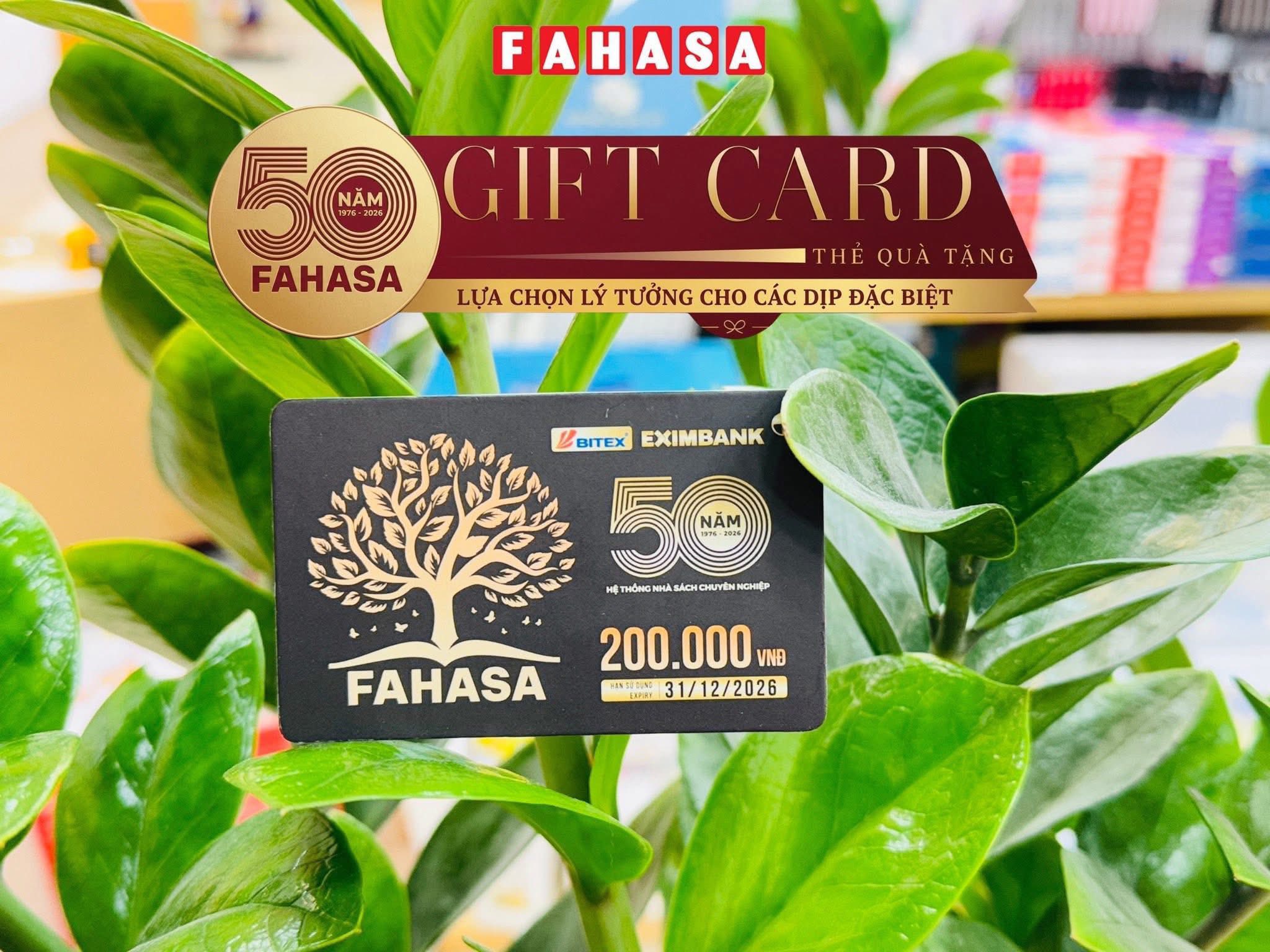 Phiên bản Gift Card 50 năm không chỉ đơn thuần là quà tặng mà còn mang giá trị biểu tượng đánh dấu một chặng đường phát triển của FAHASA gắn liền với văn hóa đọc Việt Nam.