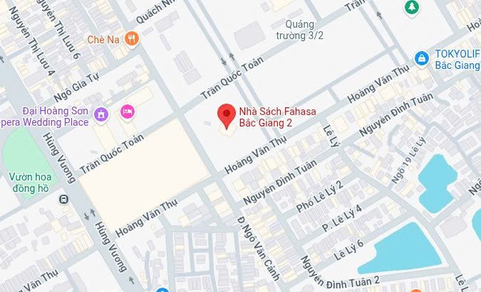 Bản đồ FAHASA Bac Giang 2 Bookstore - FAHASA
