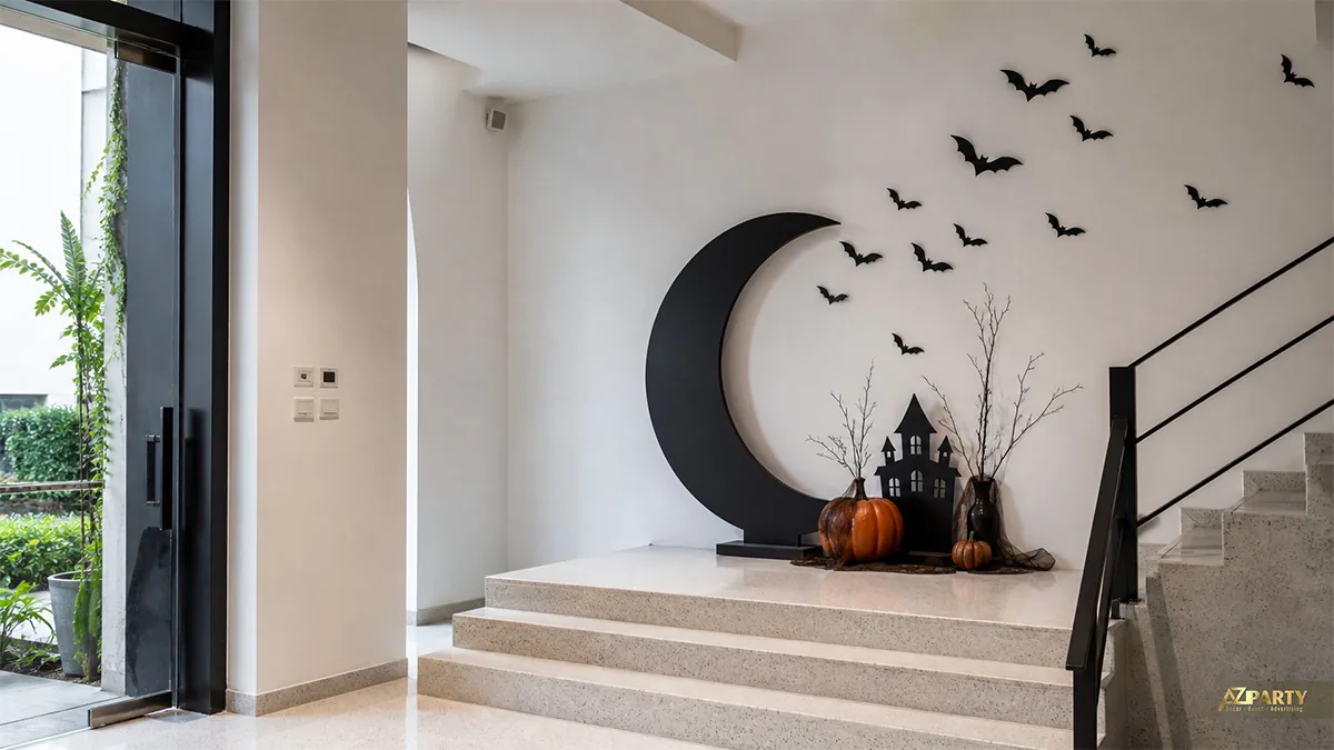 Trang trí cầu thang Halloween